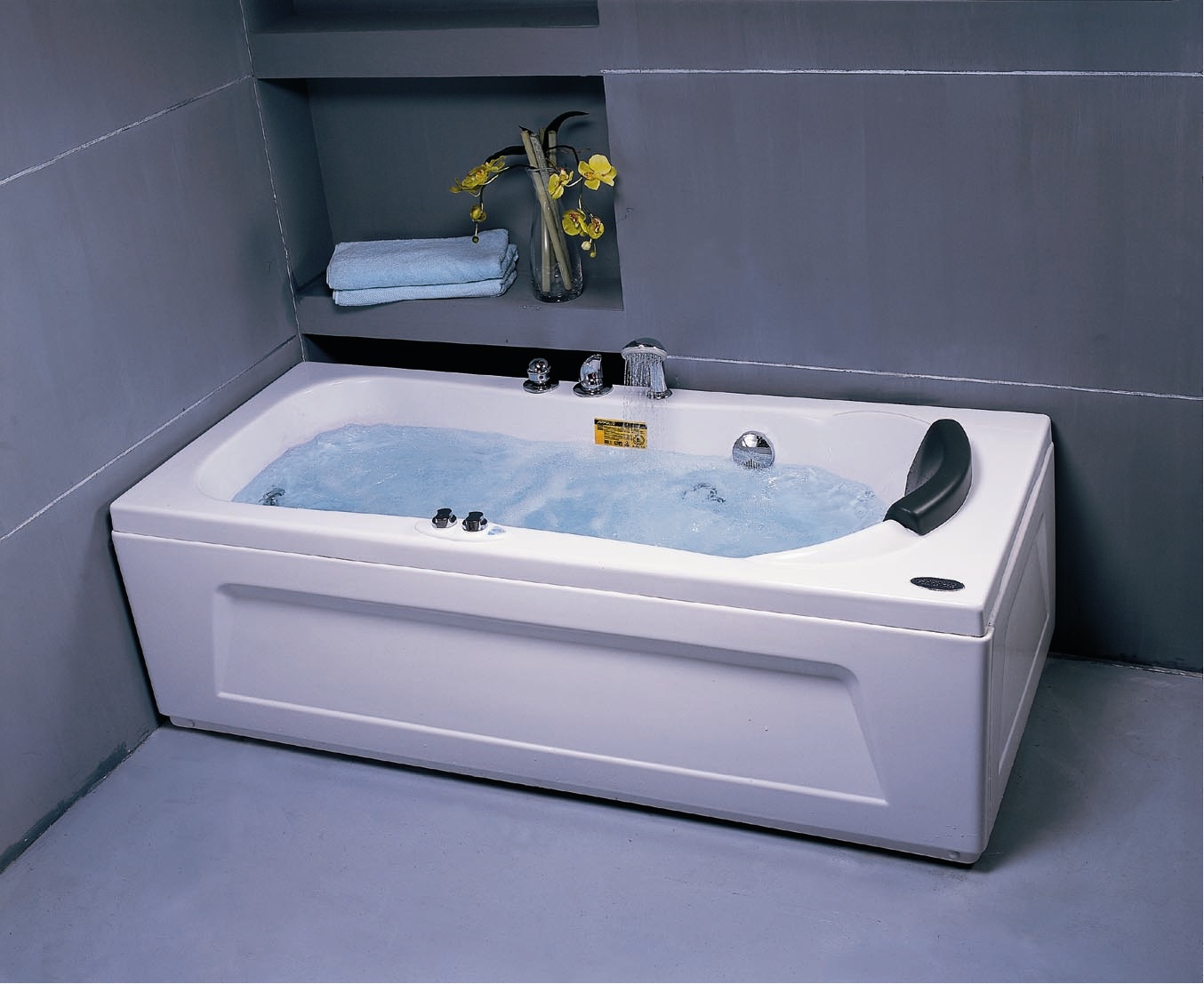 APPOLLO Прямоугольная акриловая ванна с гидромассажем, 170x75 см